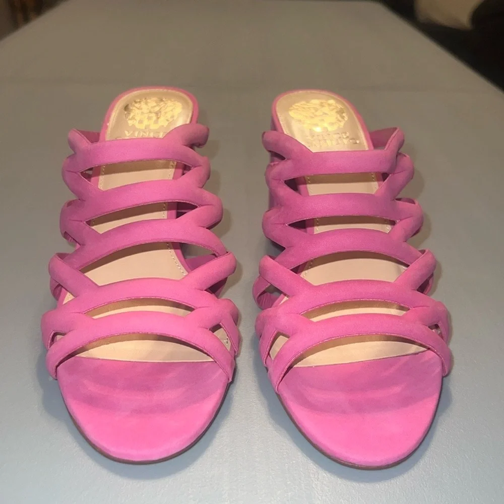 Vince Camuto Slide Hot Pink Sandals VC-Raveana Size 8 1/2 - Picture 4 of 7